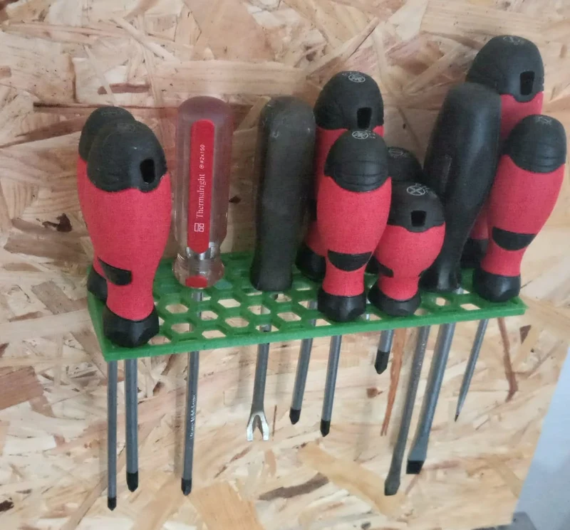 Porte-tournevis hexagonal pour panneau perforé