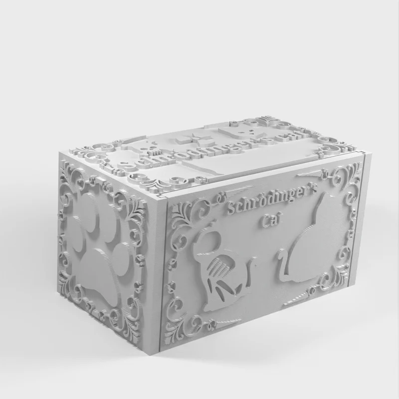 Impression 3D du chat de Schrödinger, démonstration physique de la théorie de la mécanique quantique