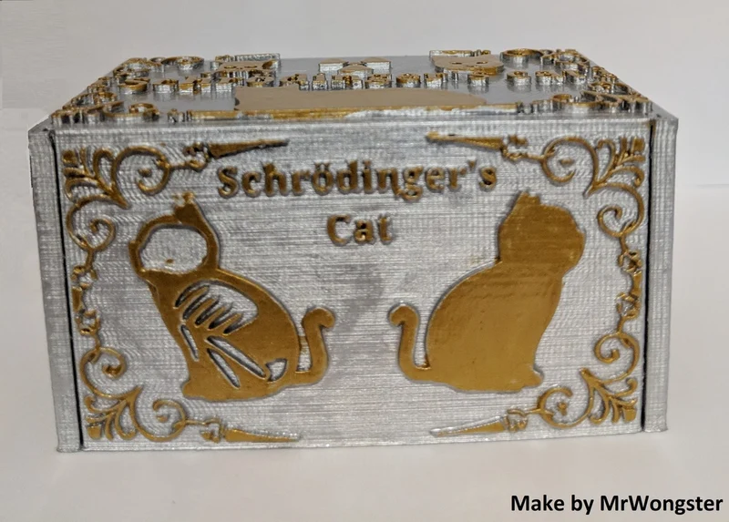 Impression 3D du chat de Schrödinger, démonstration physique de la théorie de la mécanique quantique
