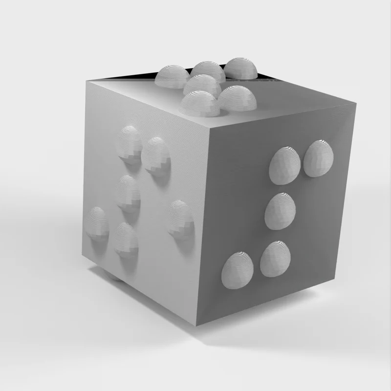 Dés en braille pour les personnes malvoyantes