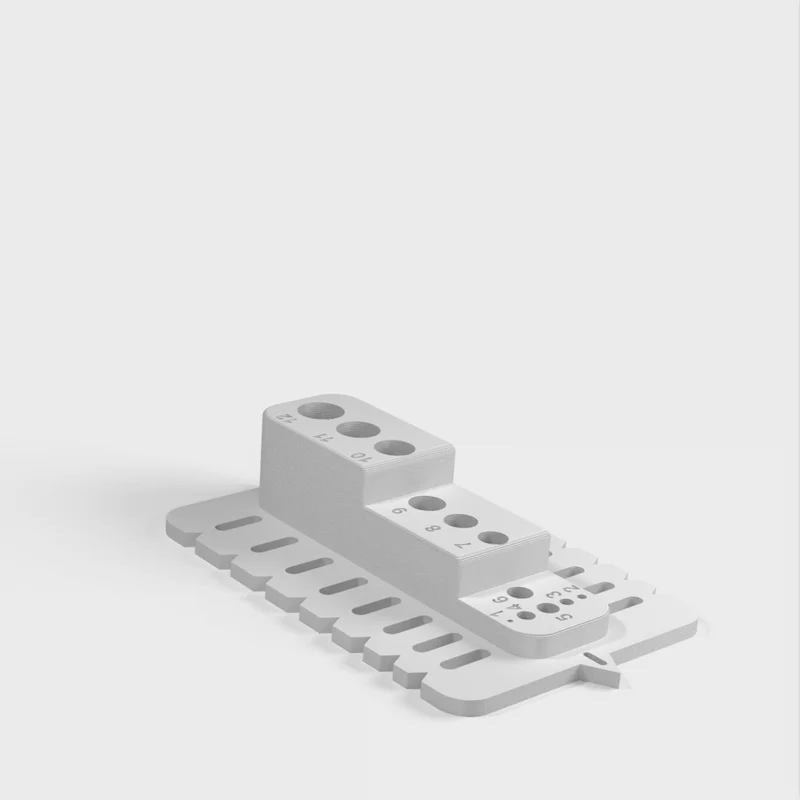 Bloc de guidage de perçage portable avec trous métriques et points de réglage