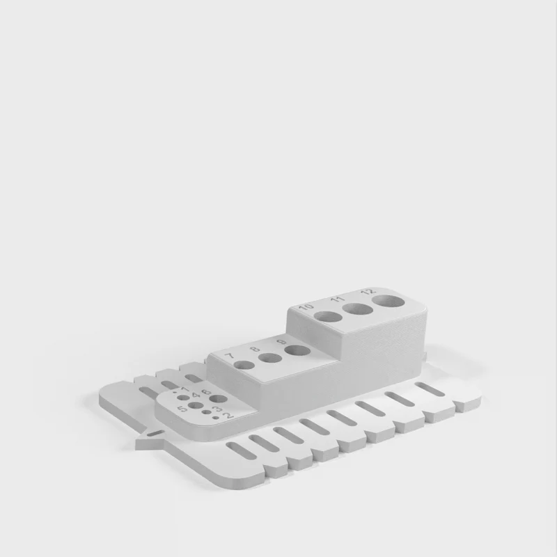 Bloc de guidage de perçage portable avec trous métriques et points de réglage
