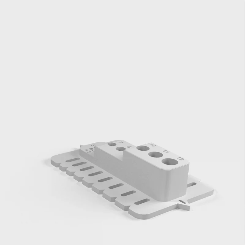 Bloc de guidage de perçage portable avec trous métriques et points de réglage