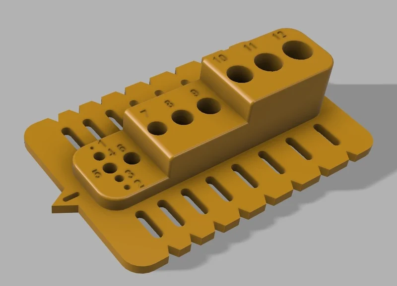 Bloc de guidage de perçage portable avec trous métriques et points de réglage