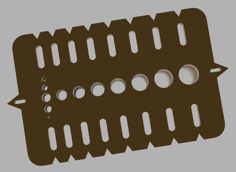 Bloc de guidage de perçage portable avec trous métriques et points de réglage