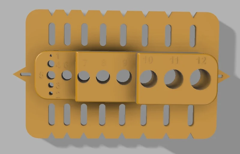 Bloc de guidage de perçage portable avec trous métriques et points de réglage