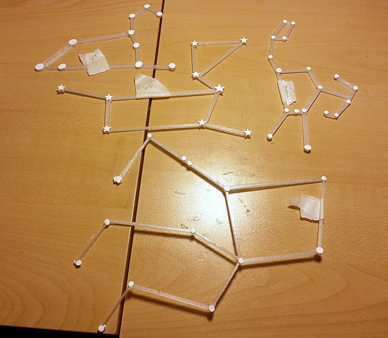 Conception et impression d'un projet sur les constellations pour les écoliers