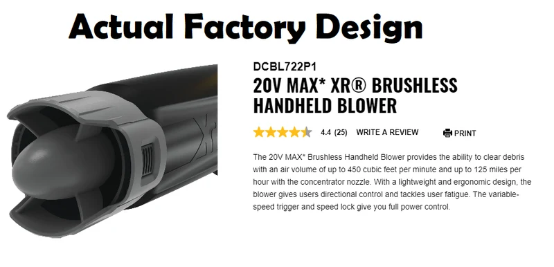 Dewalt 20V Leaf Blower Concentrator Buse