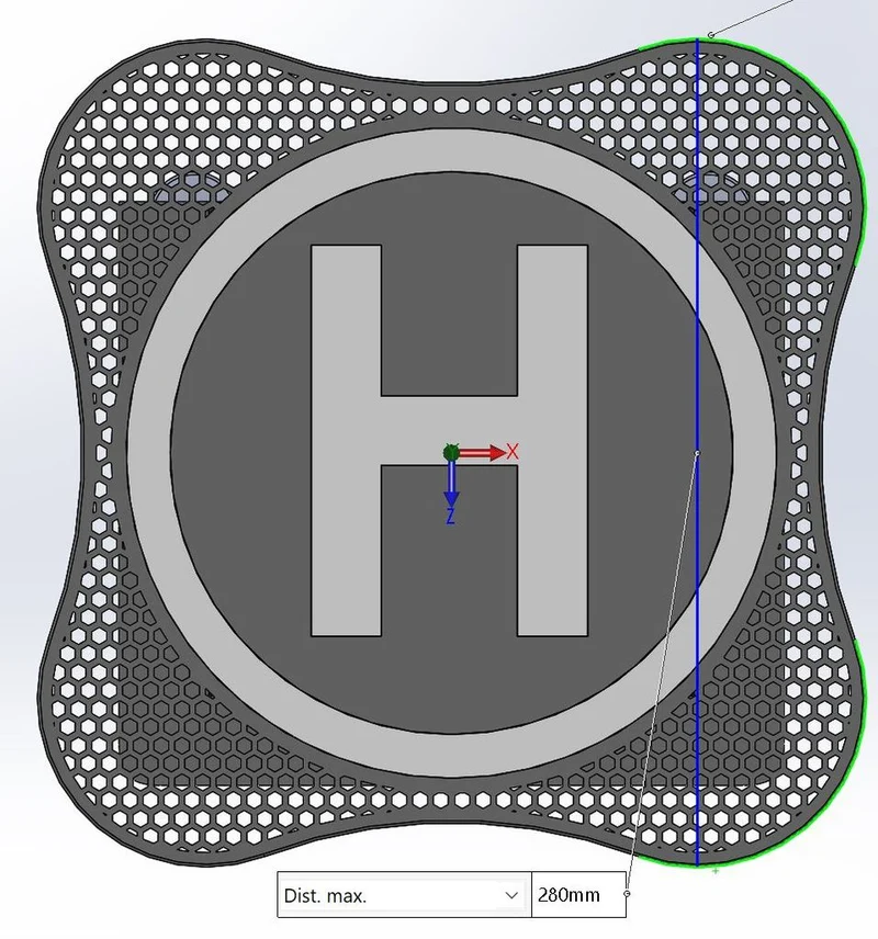 Héliport / Piste / Support pour Hélicoptère RC et Drone avec Rangement d'Accessoires