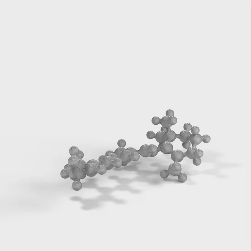 Modèle moléculaire du rétinol (vitamine A) - Modèle à l'échelle atomique