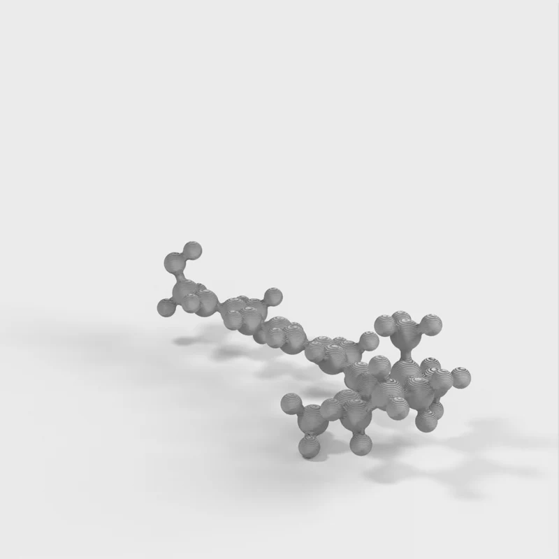 Modèle moléculaire du rétinol (vitamine A) - Modèle à l'échelle atomique