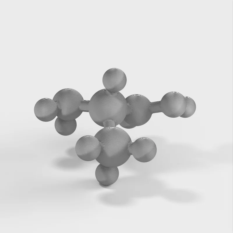 Modèle moléculaire de l'alanine à l'échelle atomique