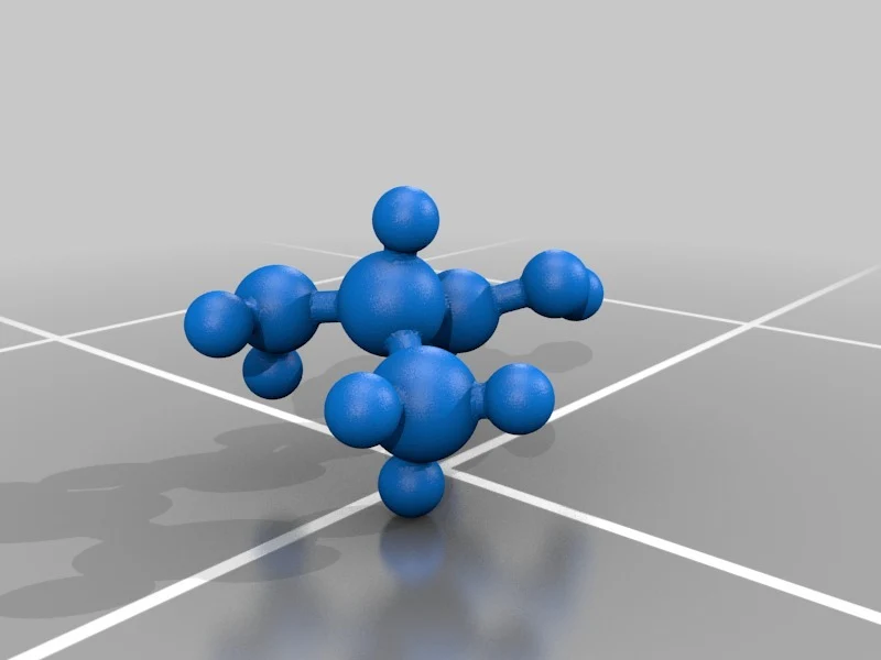 Modèle moléculaire de l'alanine à l'échelle atomique
