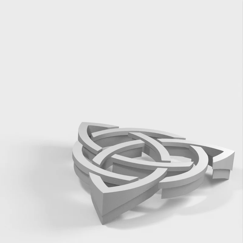 Bouton de tiroir Triquetra multicolore avec écrou M4