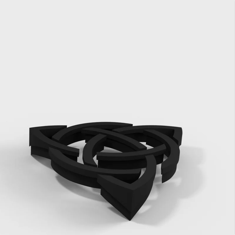 Bouton de tiroir Triquetra multicolore avec écrou M4