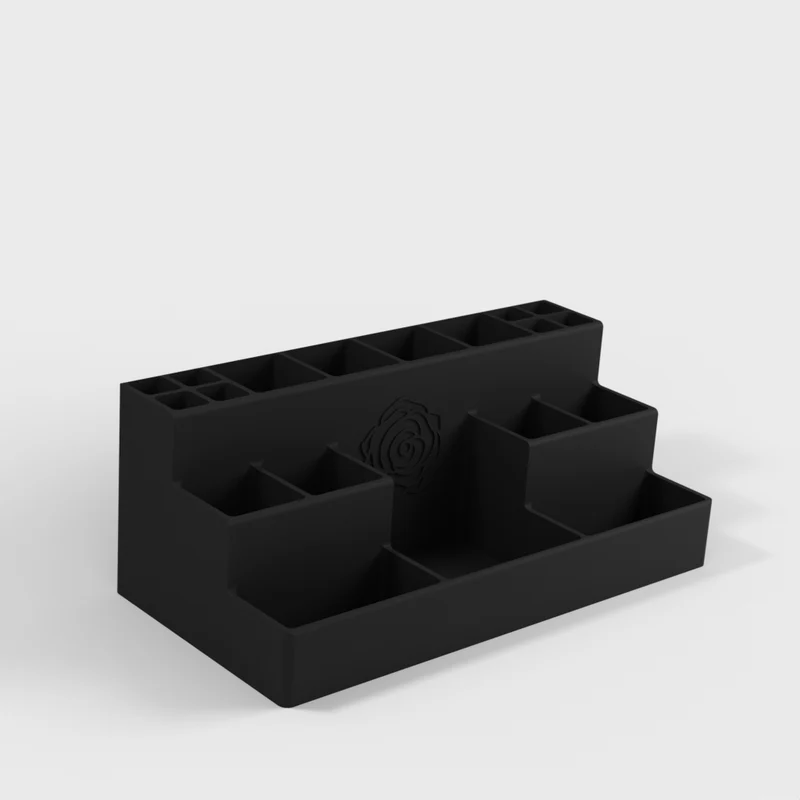 Organisateur de maquillage droit Remix - Boîte de maquillage et support pour pinceaux Rose Stand