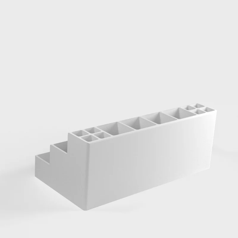 Organisateur de maquillage droit Remix - Boîte de maquillage et support pour pinceaux Rose Stand