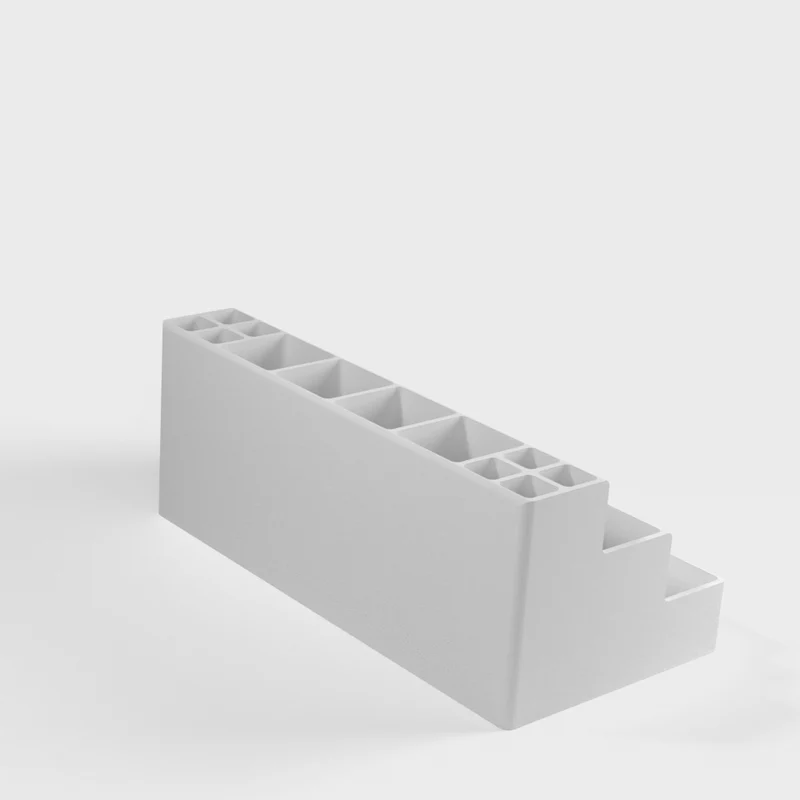 Organisateur de maquillage droit Remix - Boîte de maquillage et support pour pinceaux Rose Stand
