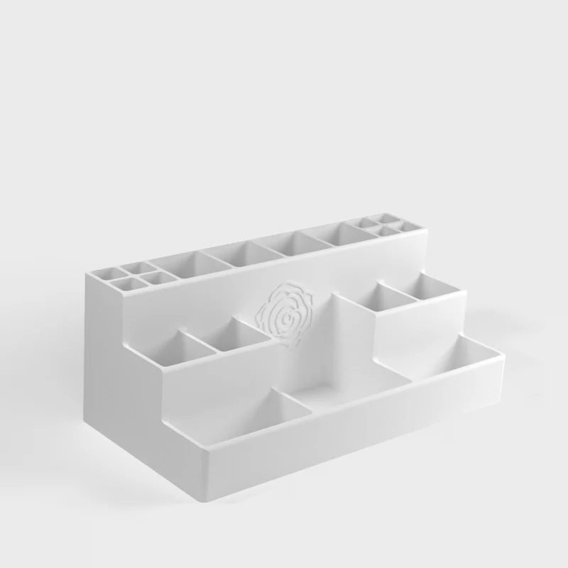Organisateur de maquillage droit Remix - Boîte de maquillage et support pour pinceaux Rose Stand