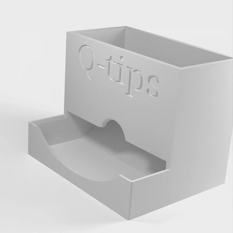 Cotton Swab Holder Remix : support pratique et facilement accessible pour cotons-tiges avec texte