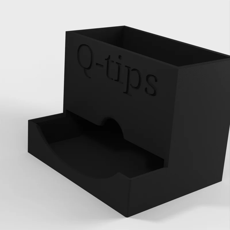 Cotton Swab Holder Remix : support pratique et facilement accessible pour cotons-tiges avec texte