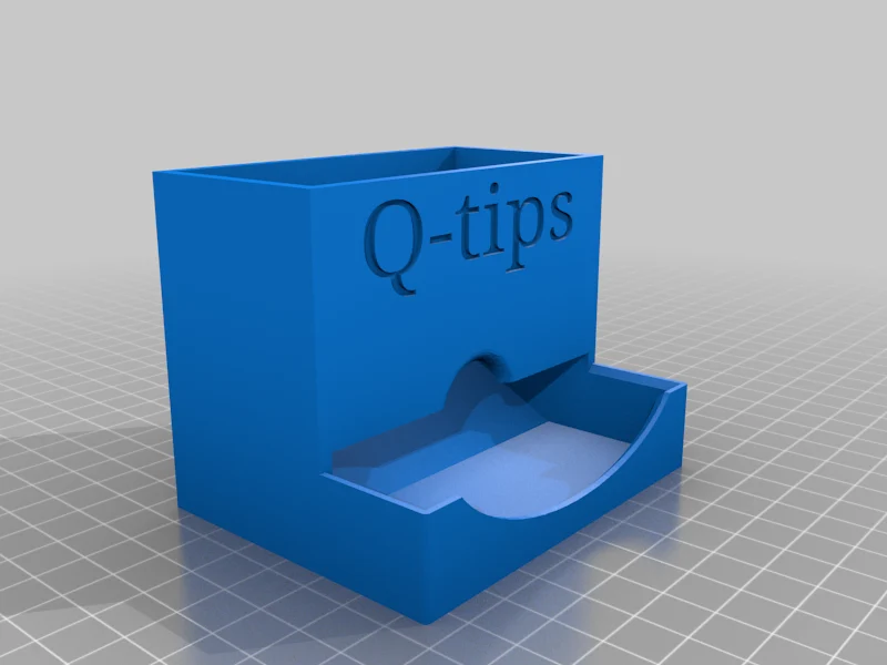 Cotton Swab Holder Remix : support pratique et facilement accessible pour cotons-tiges avec texte