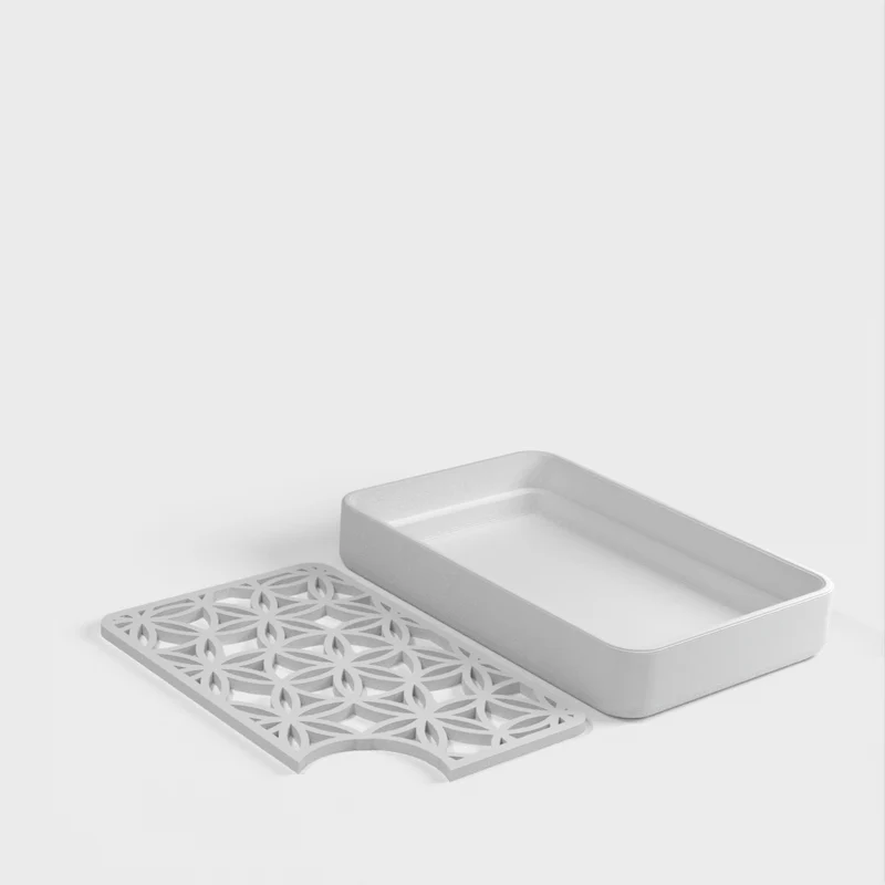 Porte-savon en coin avec évacuation facile de l'eau