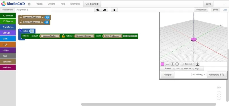Tutoriel sur le générateur Snoflager pour BlocksCAD
