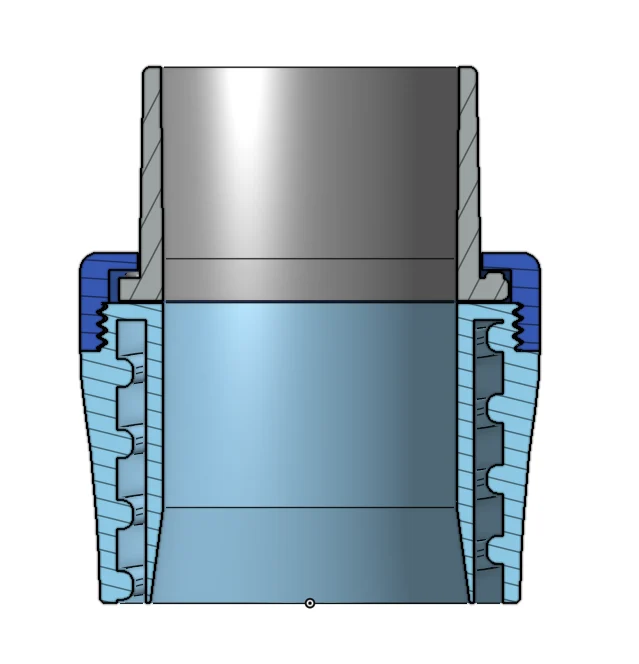 Raccord de tuyau d'aspiration pivotant pour tuyaux de 35 mm et 40 mm