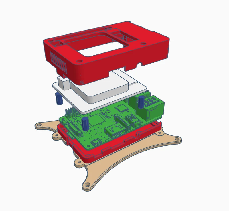 Ventilateur de refroidissement pour Raspberry Pi 3 avec 52 Pi Expansion Card et 0.91 OLED V1.0