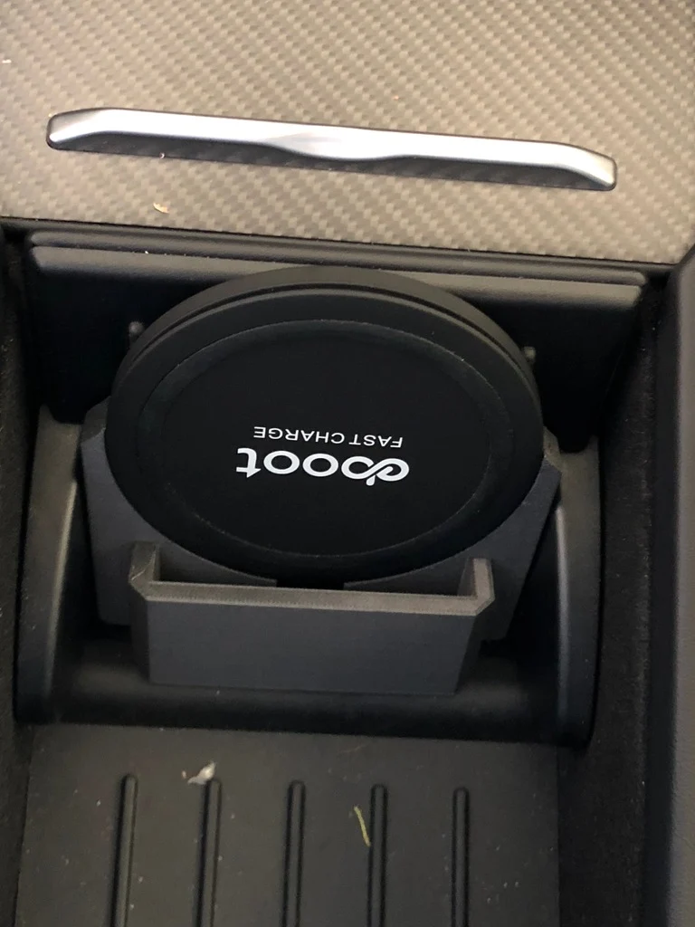 Base de console centrale Tesla Model-X pour iPhone et chargeur sans fil Qi