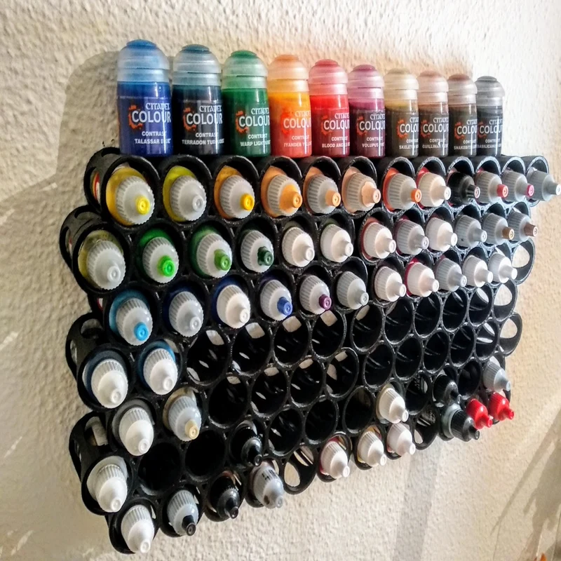 Support mural pour bouteilles de peinture