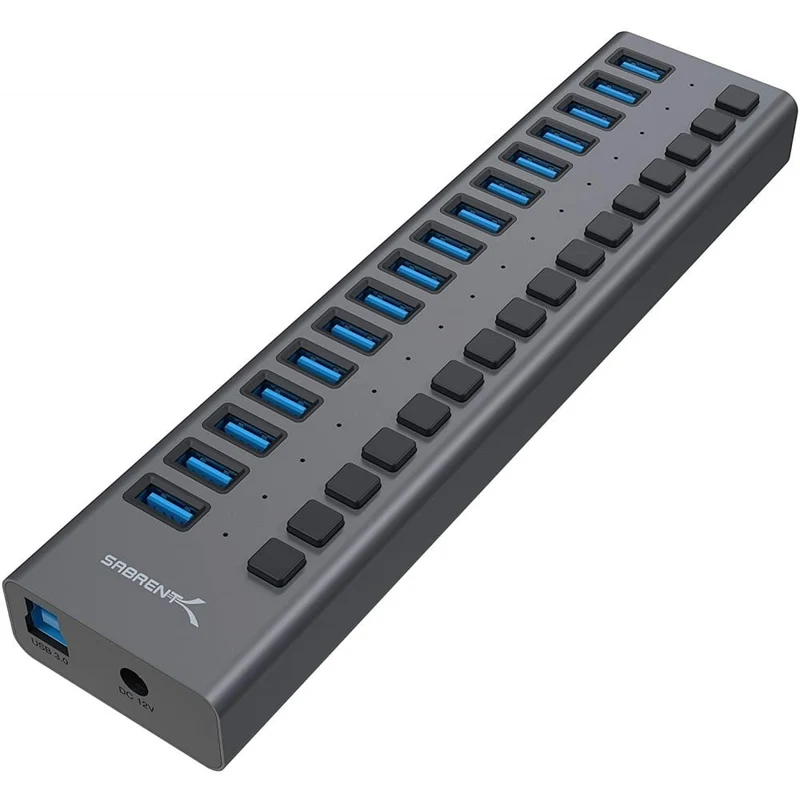 Support hub USB pour profilé aluminium 8040 4040