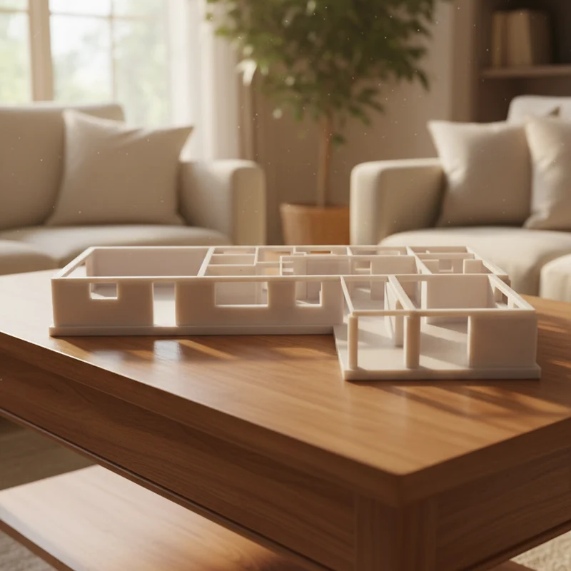 Maison imprimée en 3D à partir du plan d'étage