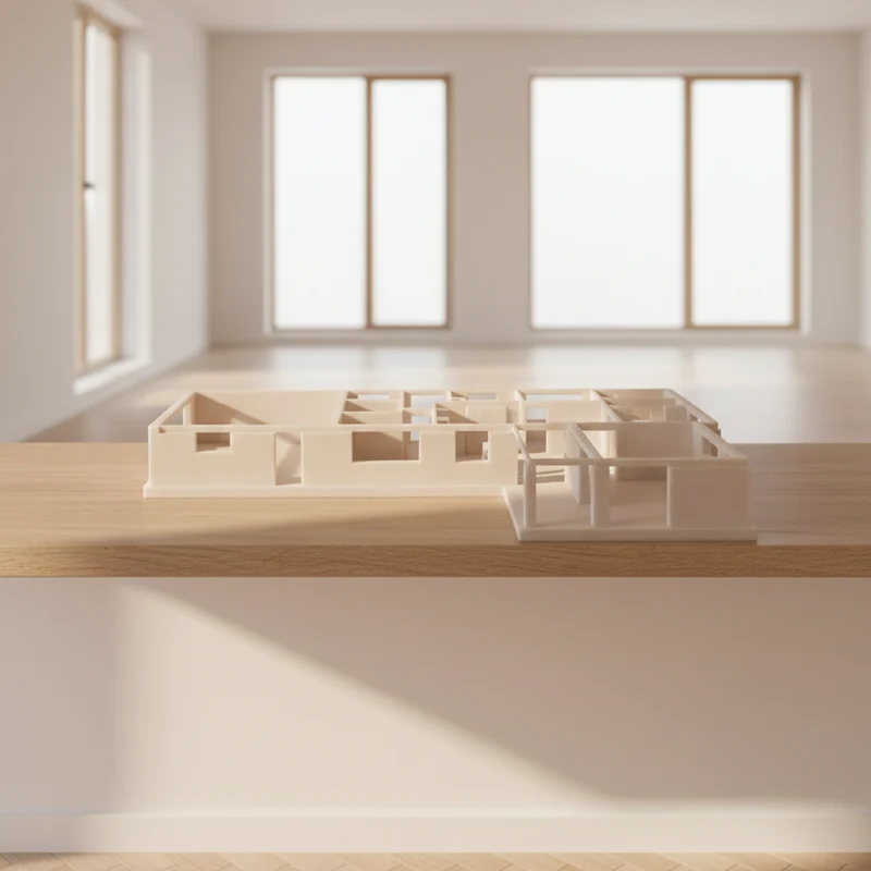 Maison imprimée en 3D à partir du plan d'étage