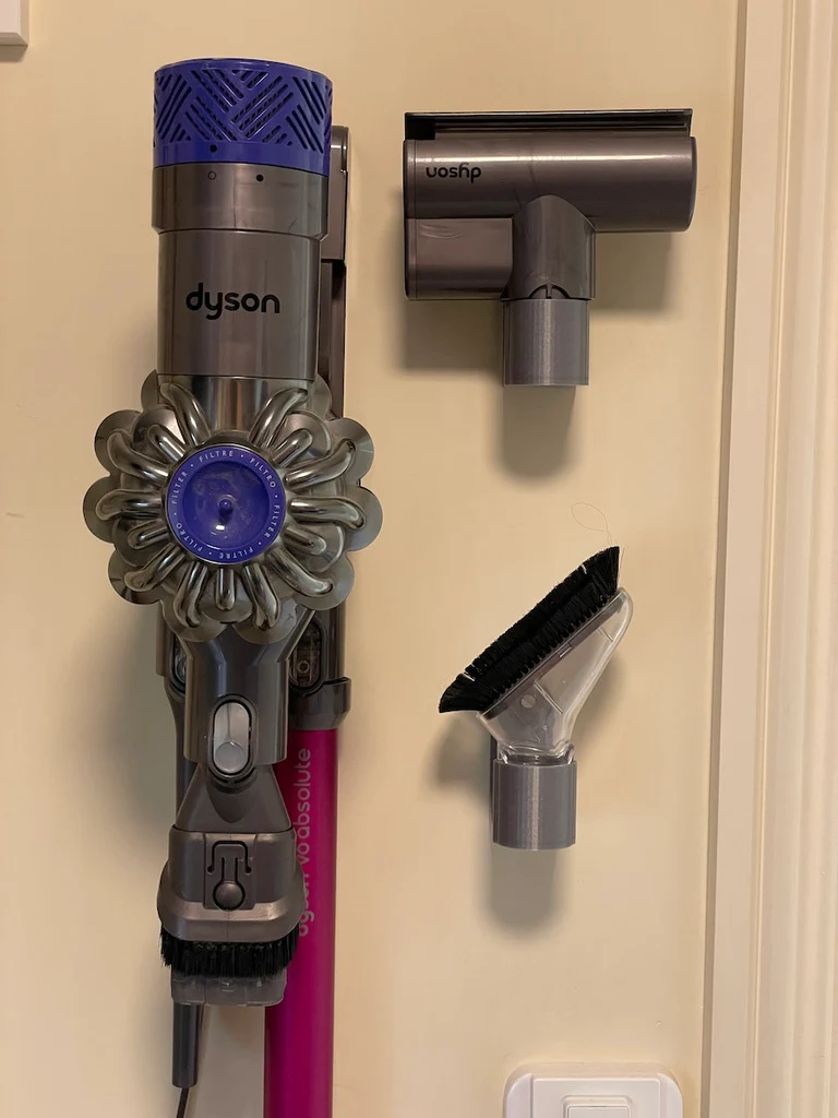 Support mural pour accessoires d'aspirateur Dyson