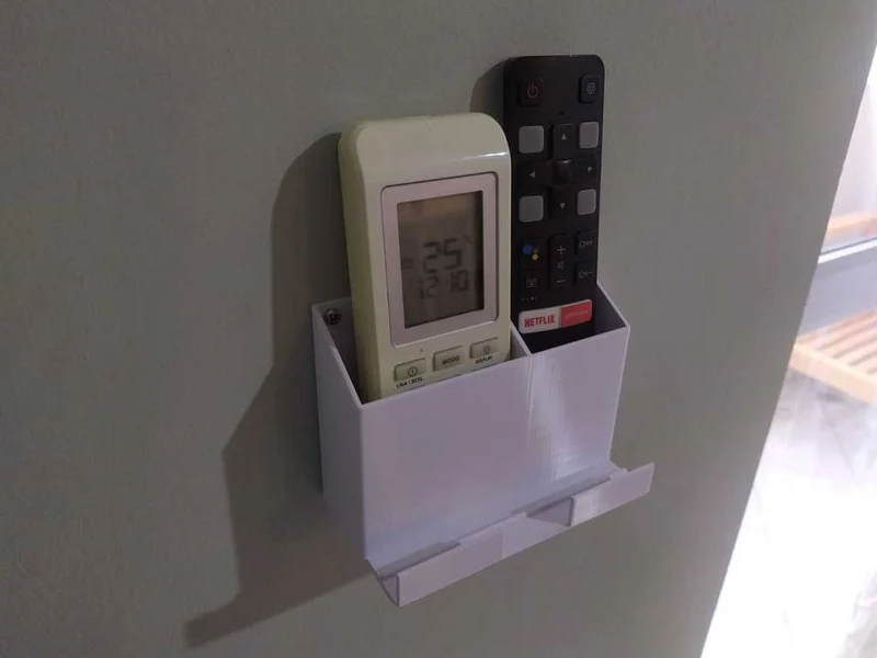 Support de télécommande mural avec support de téléphone