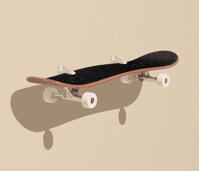 Support mural pour skateboard
