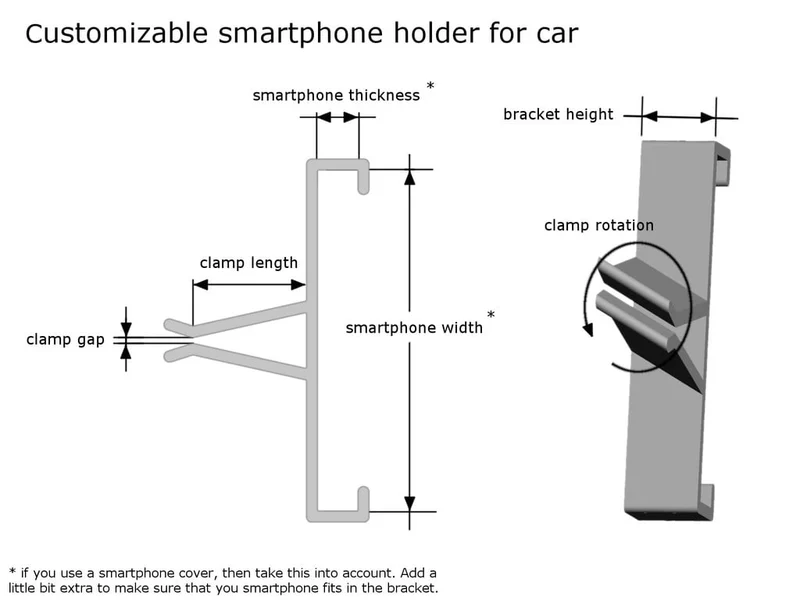 Support de smartphone adaptable pour la buse d'air de la voiture