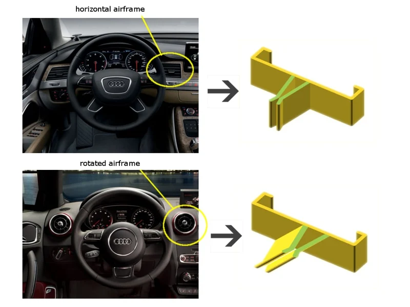 Support de smartphone adaptable pour la buse d'air de la voiture