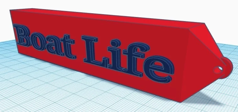Porte-clés flottant "Boat Life" pour bateaux et sports nautiques