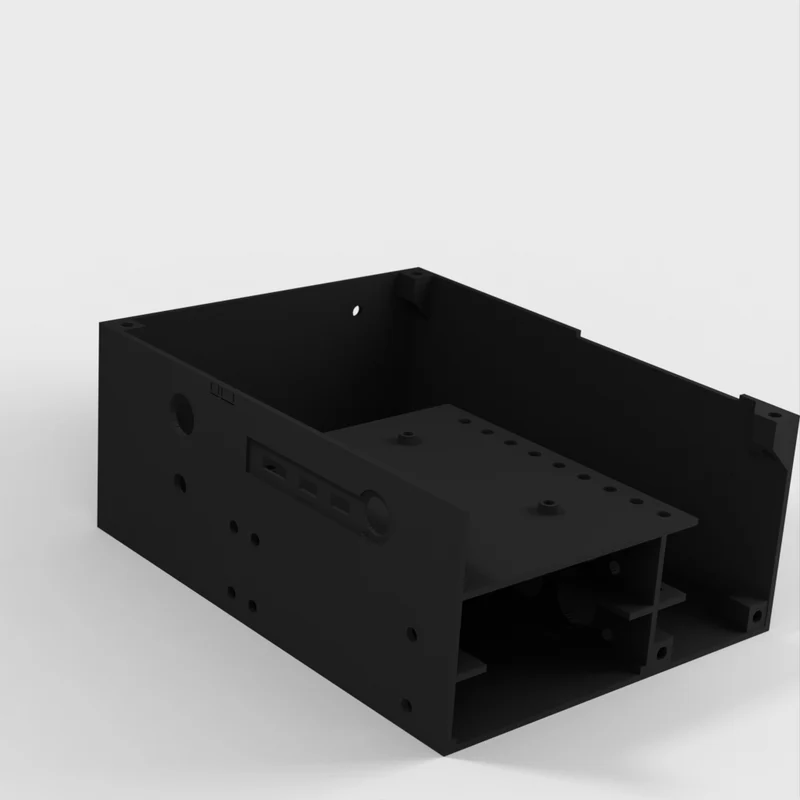 Boîtier de bureau pour Raspberry Pi 4B avec espace pour alimentation et disques SATA
