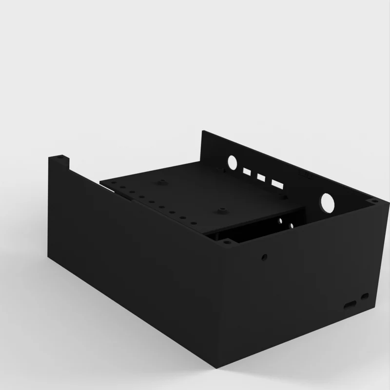 Boîtier de bureau pour Raspberry Pi 4B avec espace pour alimentation et disques SATA