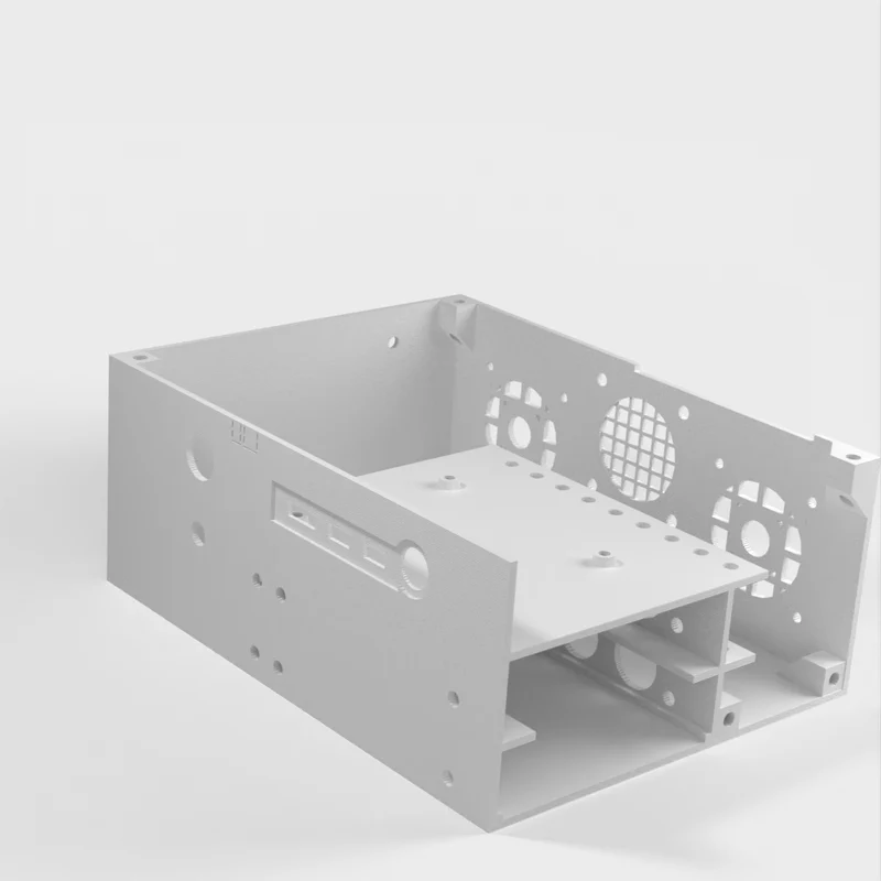 Boîtier de bureau pour Raspberry Pi 4B avec espace pour alimentation et disques SATA