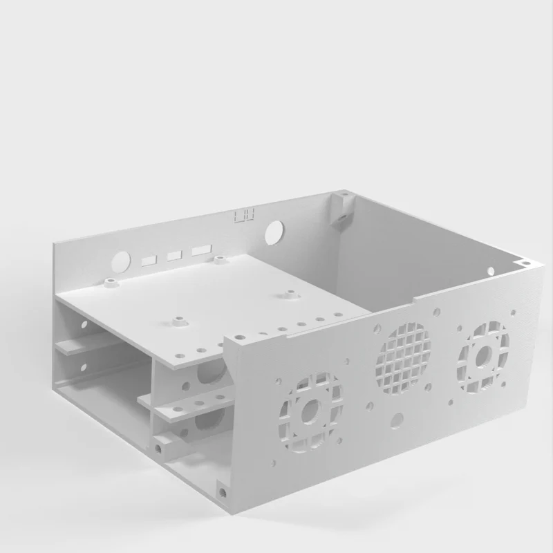 Boîtier de bureau pour Raspberry Pi 4B avec espace pour alimentation et disques SATA