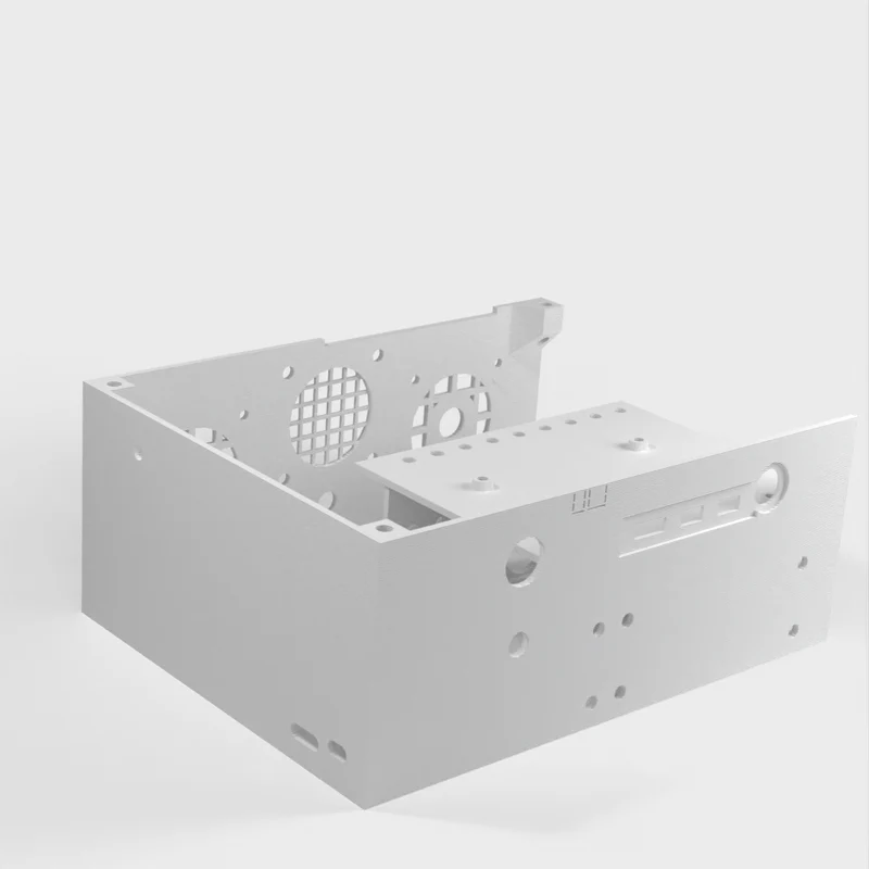 Boîtier de bureau pour Raspberry Pi 4B avec espace pour alimentation et disques SATA