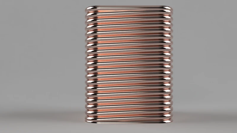 Vase carré avec structure en spirale