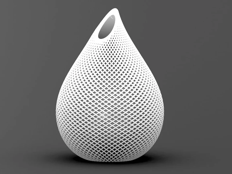 Vase à double motif en spirale